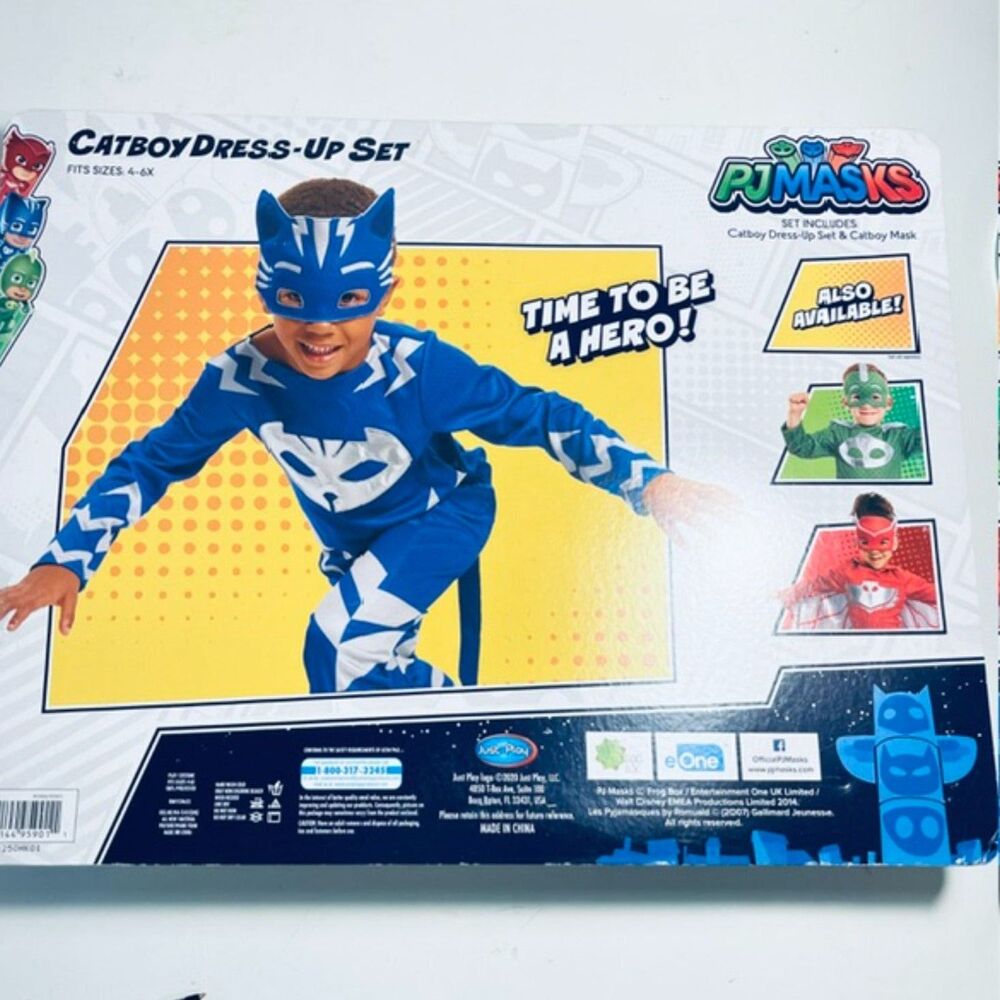PJMASKS Catboy Costume Children SZ 4-6 NEW